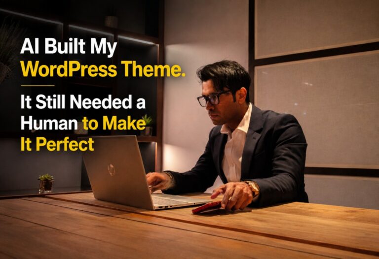 AI Built My WordPress Theme. It Still Needed a Human to Make It Perfect