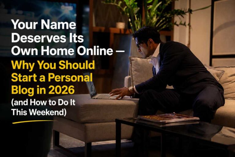 Your Name Deserves Its Own Home Online — Why You Should Start a Personal Blog in 2026 (and How to Do It This Weekend)